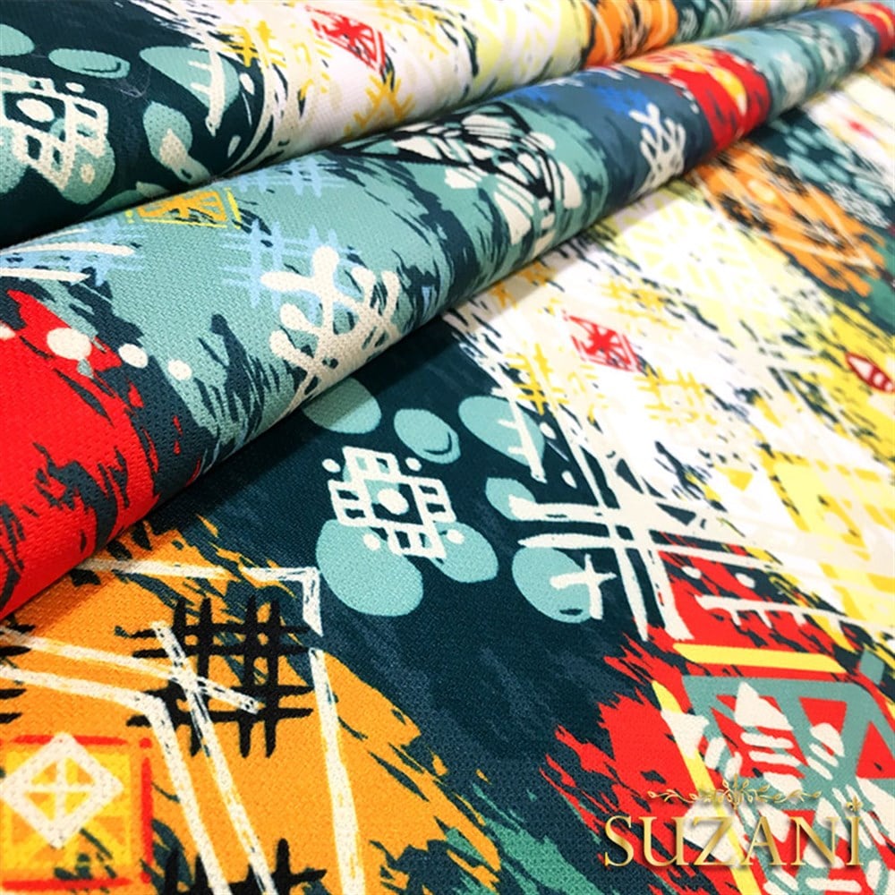 Bohem Eskitme Desenli Kumaş