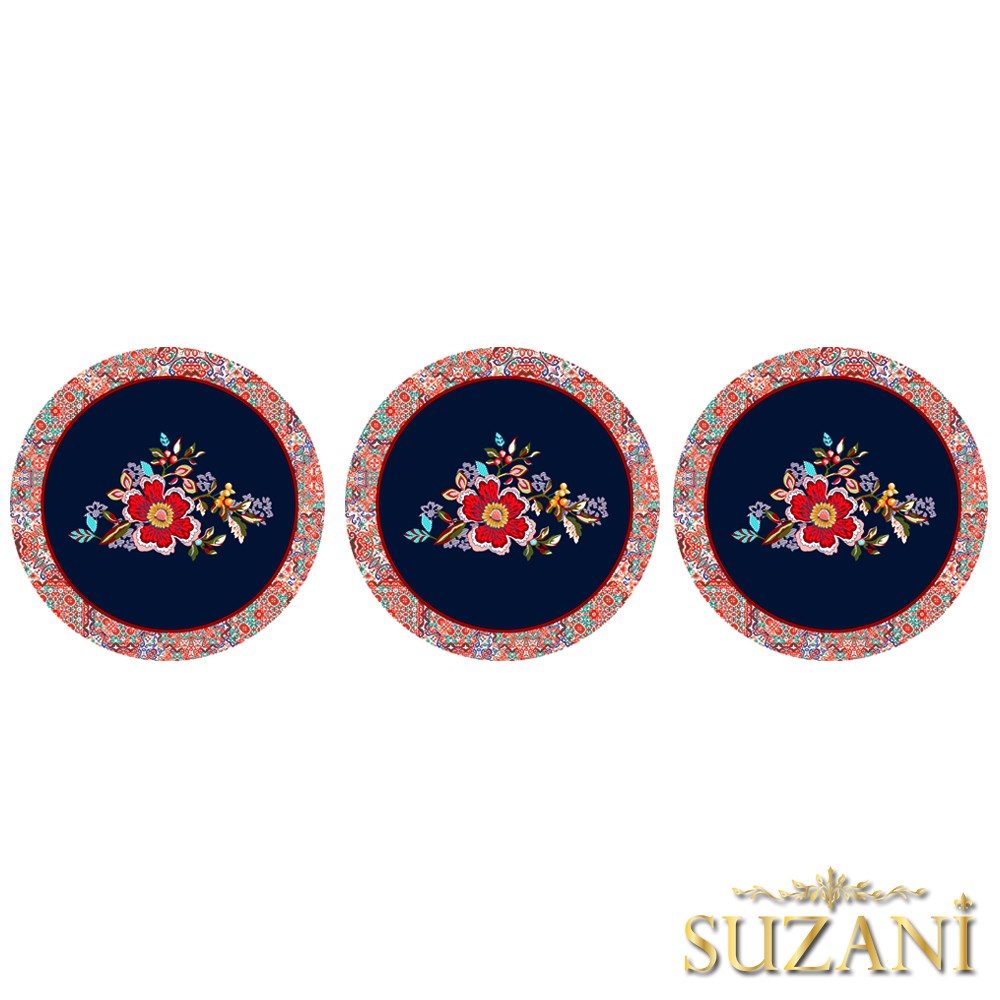 Çiçek Desenli Dikişsiz 3'lü Supla Kumaşı