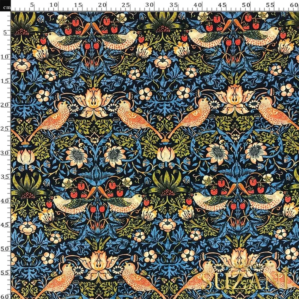 Çilek Hırsızı Desenli Dijital Baskılı Kumaş