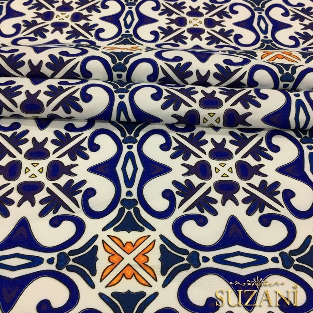 Çini - 03 Desenli Kumaş