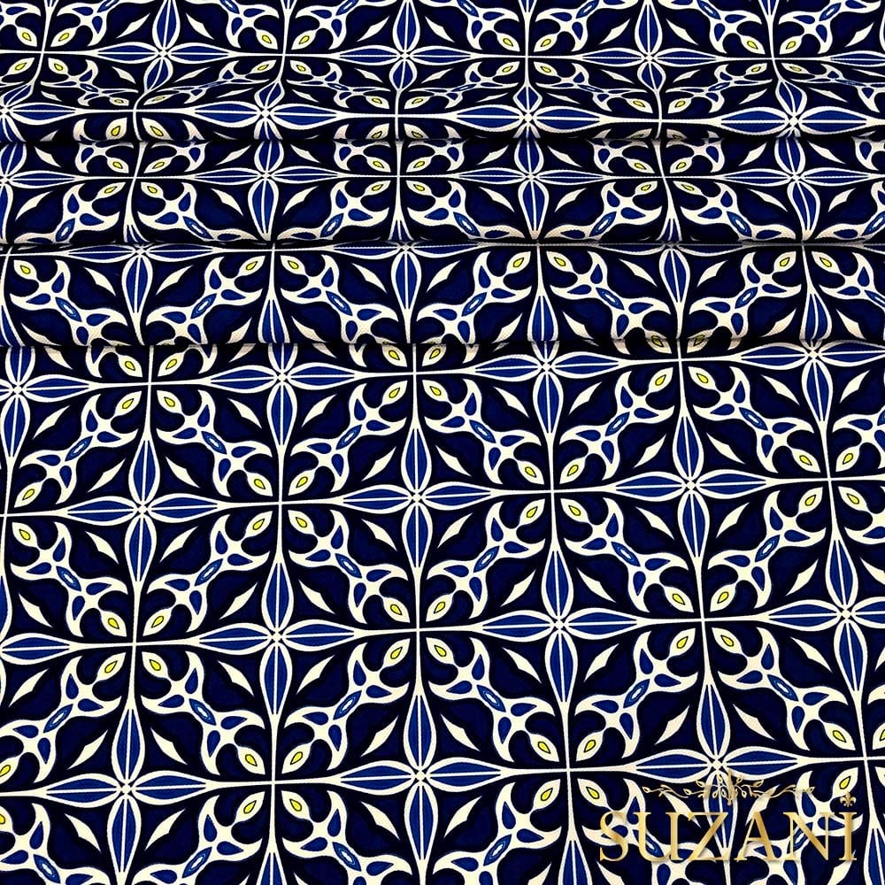 Çini Fayans Desenli Kumaş