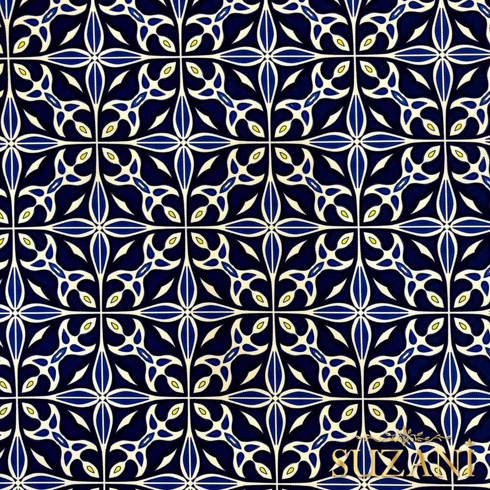 Çini Fayans Desenli Kumaş