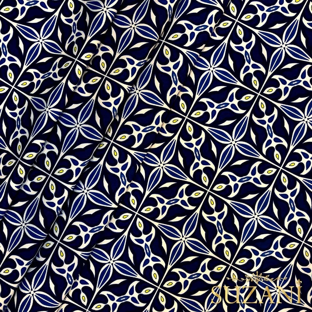 Çini Fayans Desenli Kumaş