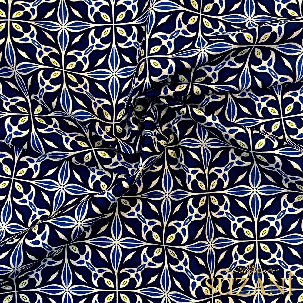 Çini Fayans Desenli Kumaş