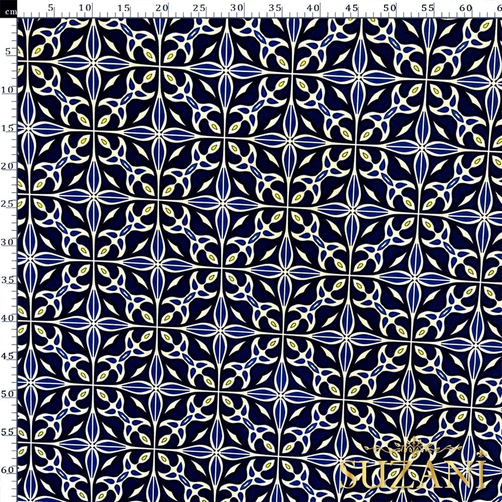 Çini Fayans Desenli Kumaş