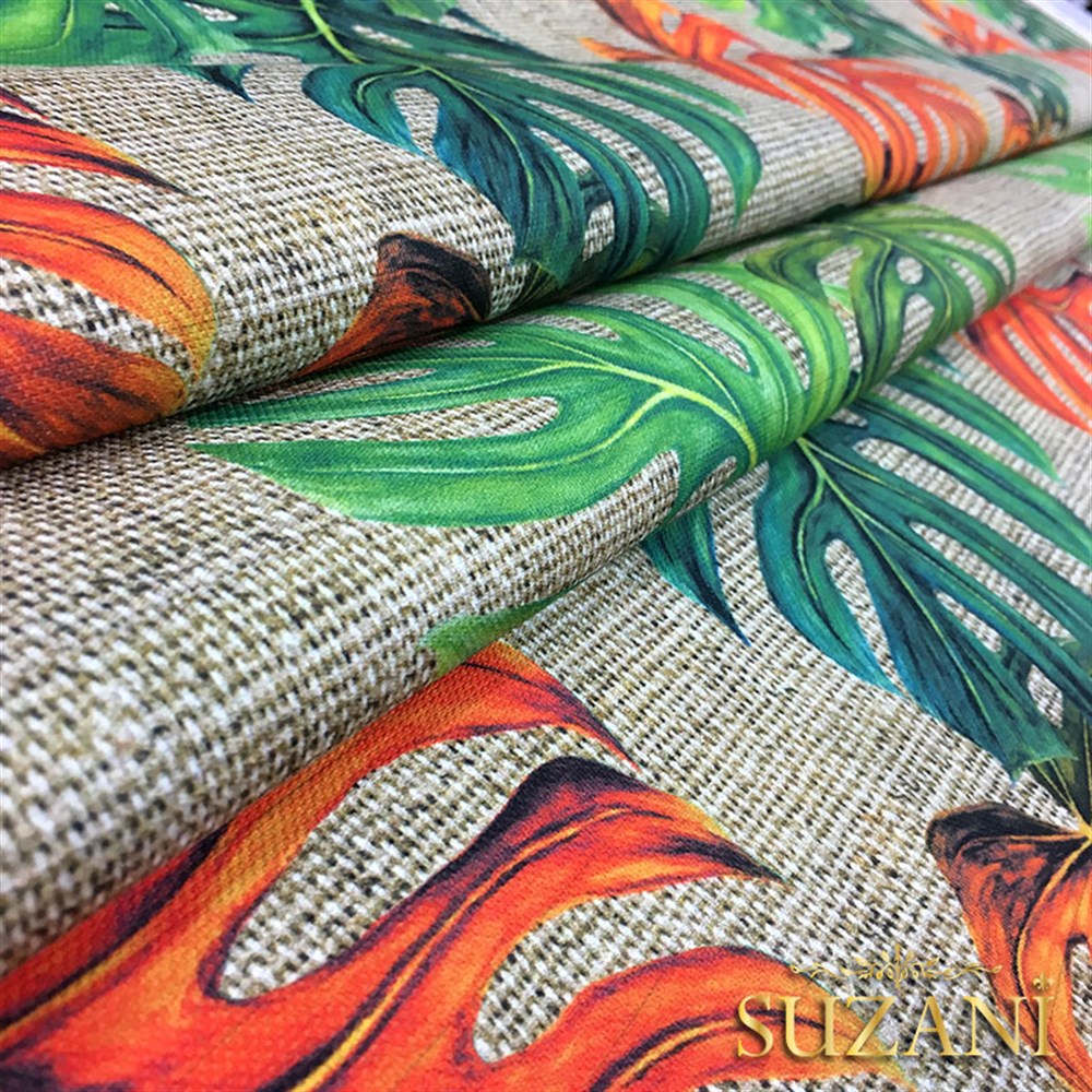 Çuval Zemin Turuncu Devetabani Kumaş