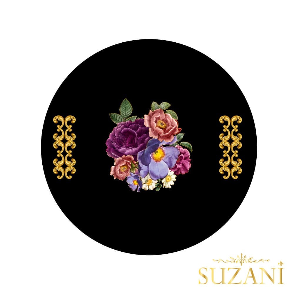 Damalı Çiçek Desenli Supla Kumaşı