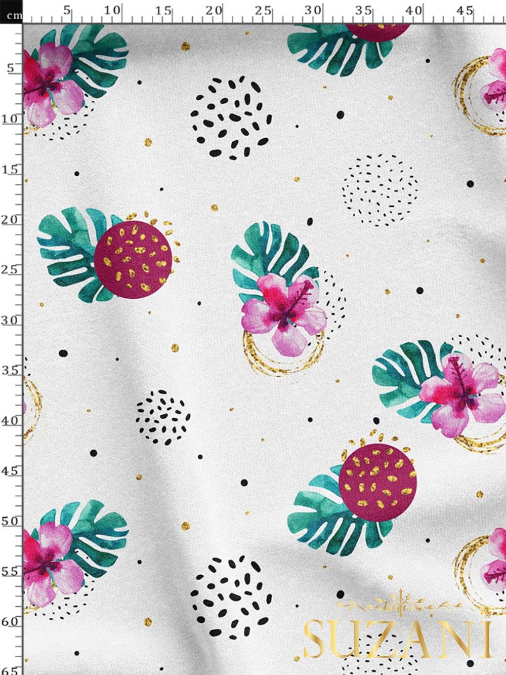 Deve Tabanı Geometrik Desenli Dijital Baskılı Kumaş