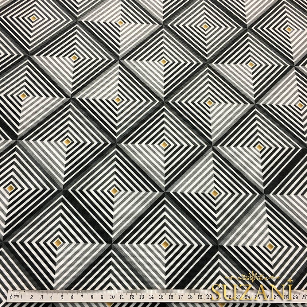 Elegant Karolar Desenli Kumaş