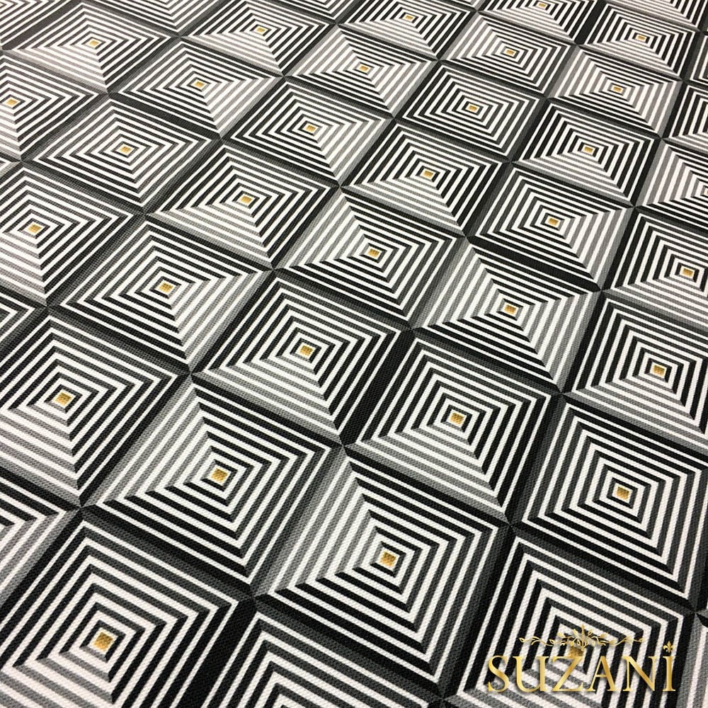 Elegant Karolar Desenli Kumaş