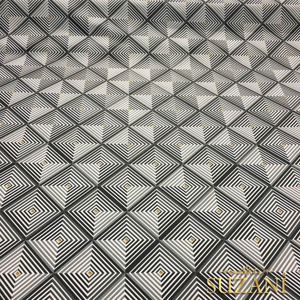 Elegant Karolar Desenli Kumaş