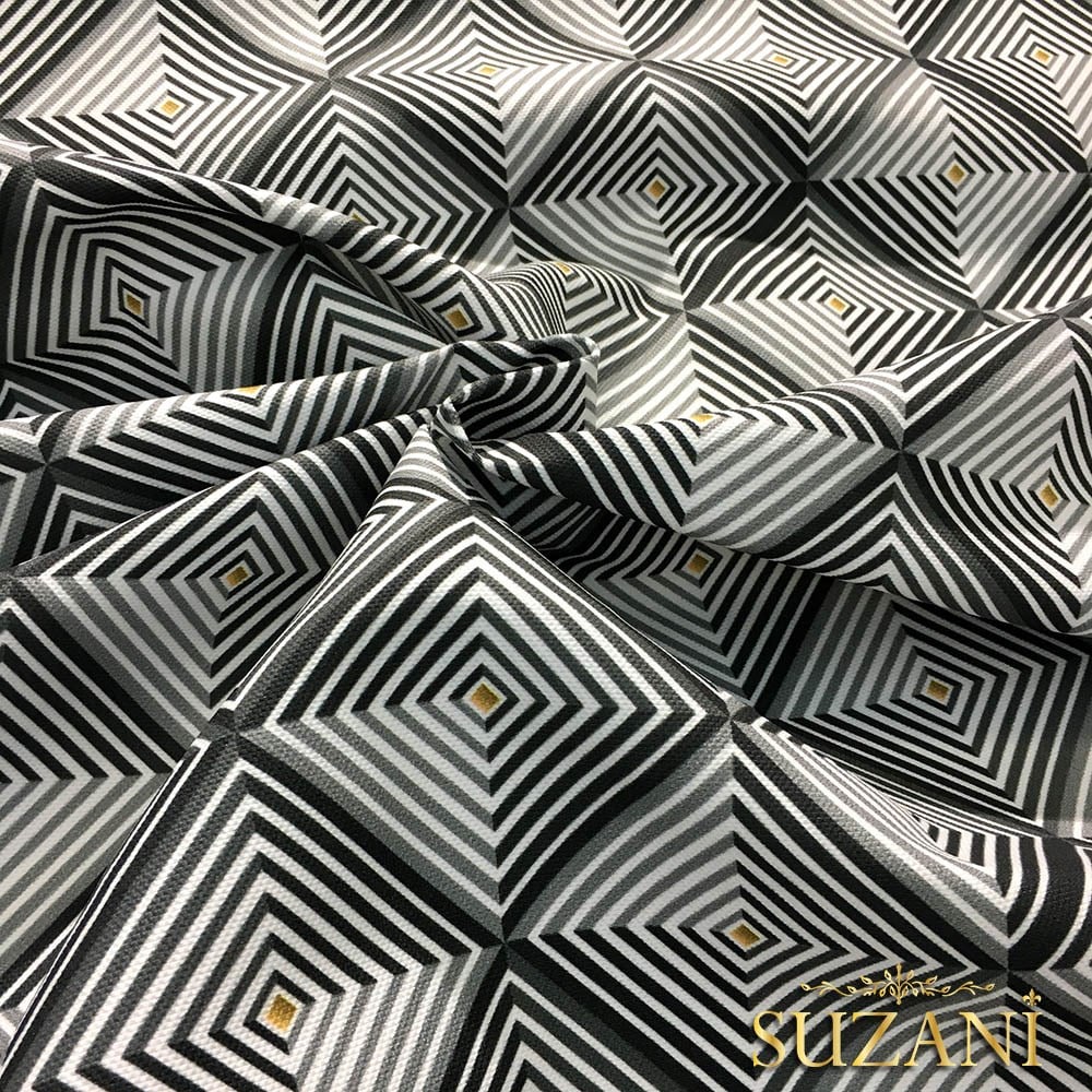 Elegant Karolar Desenli Kumaş