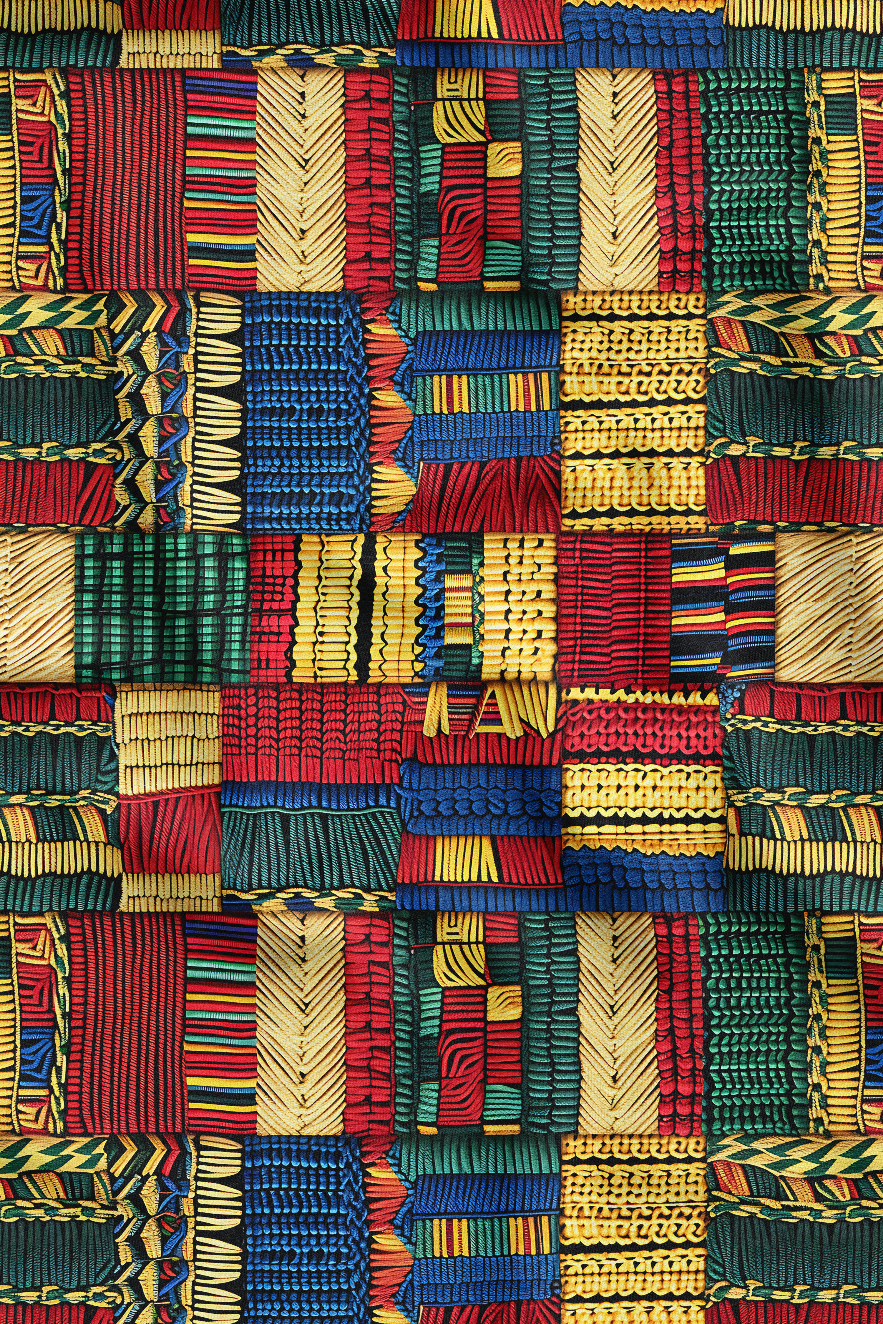 Etnik Anadolu Desenli Dijital Baskılı Kumaş