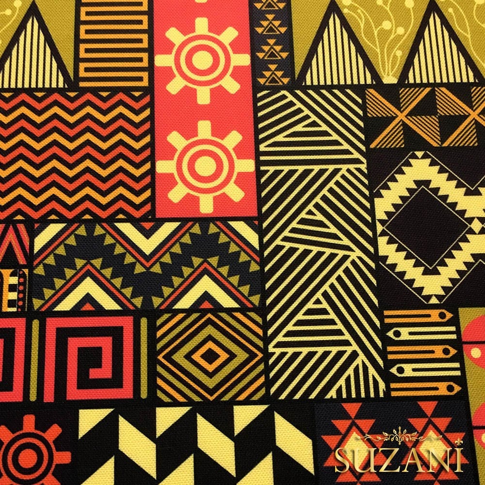 Etnik Patchwork Desenli Kumaş