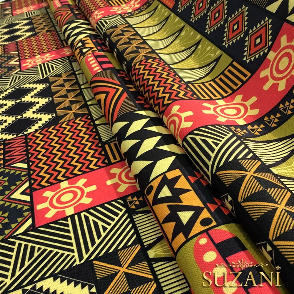 Etnik Patchwork Desenli Kumaş