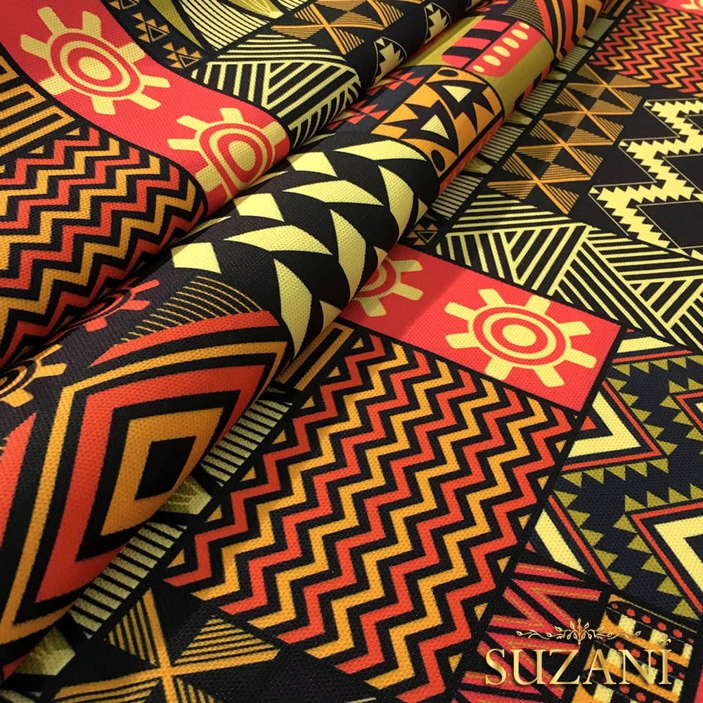 Etnik Patchwork Desenli Kumaş