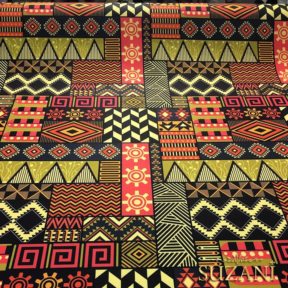 Etnik Patchwork Desenli Kumaş