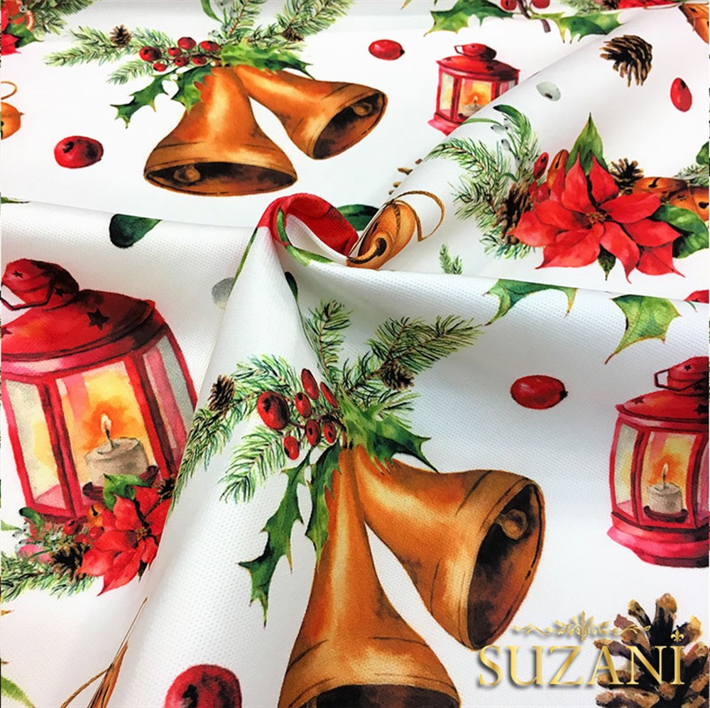 Fenerli Yılbaşı Desenli Kumaş