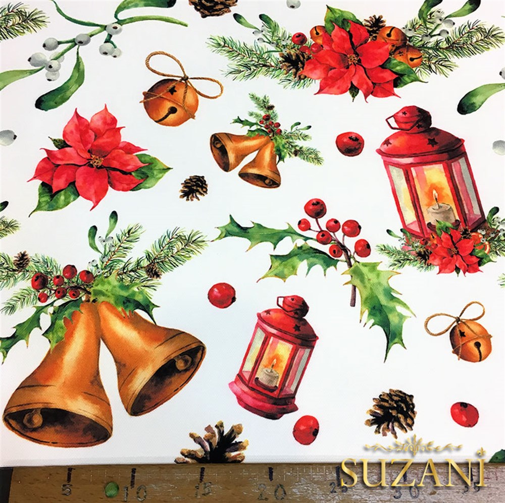 Fenerli Yılbaşı Desenli Kumaş