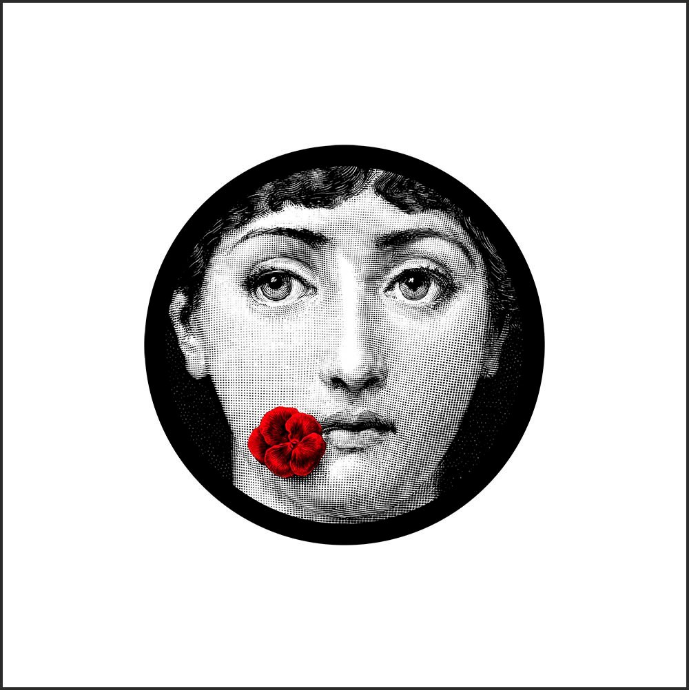 Fornasetti Yüzü 45x45cm Pano Baskılı Kumaş