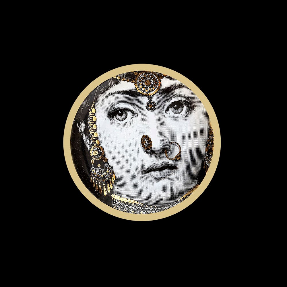 Fornasetti Yüzü 45x45cm Pano Baskılı Kumaş