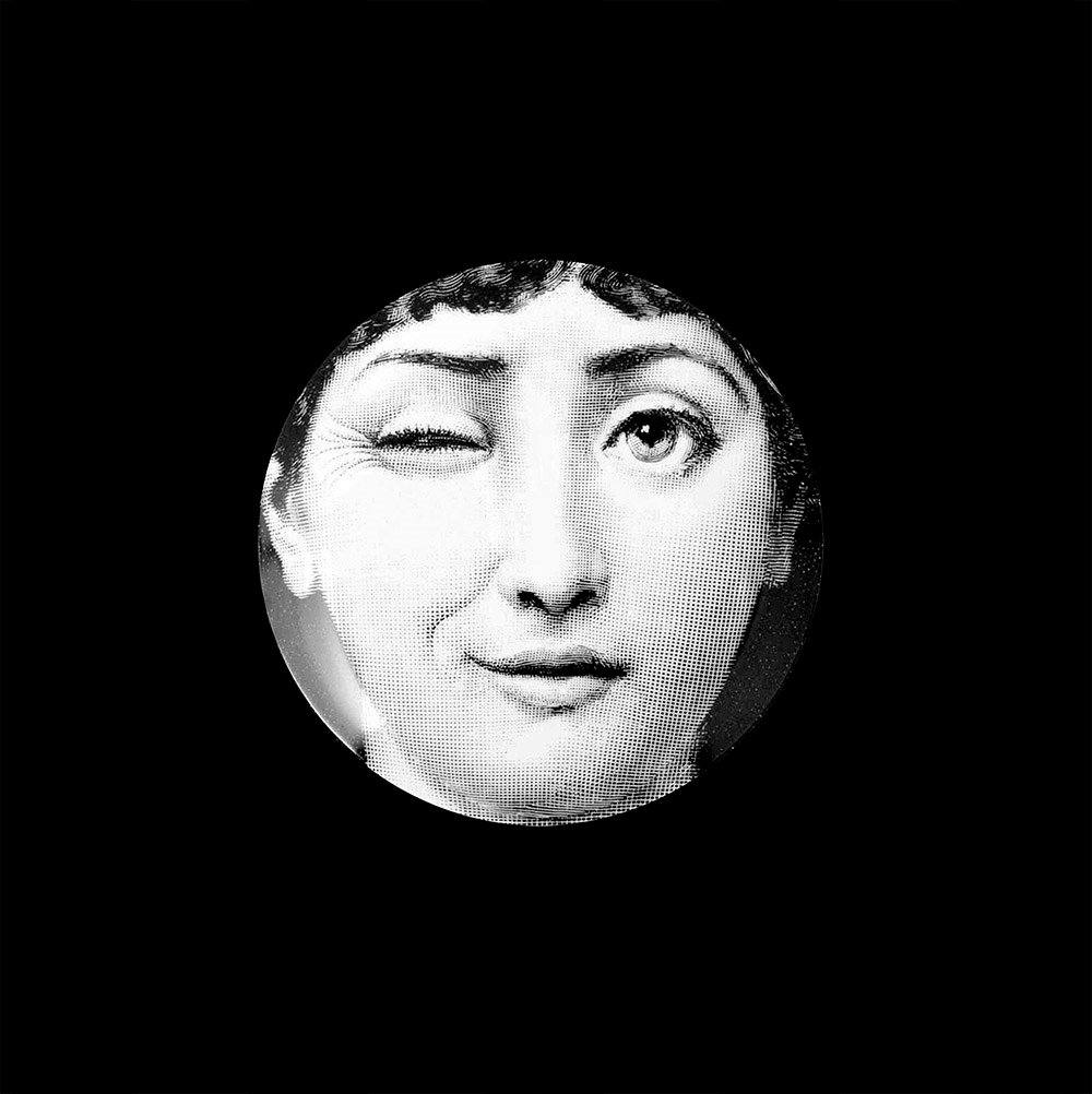 Fornasetti Yüzü 45x45cm Pano Baskılı Kumaş