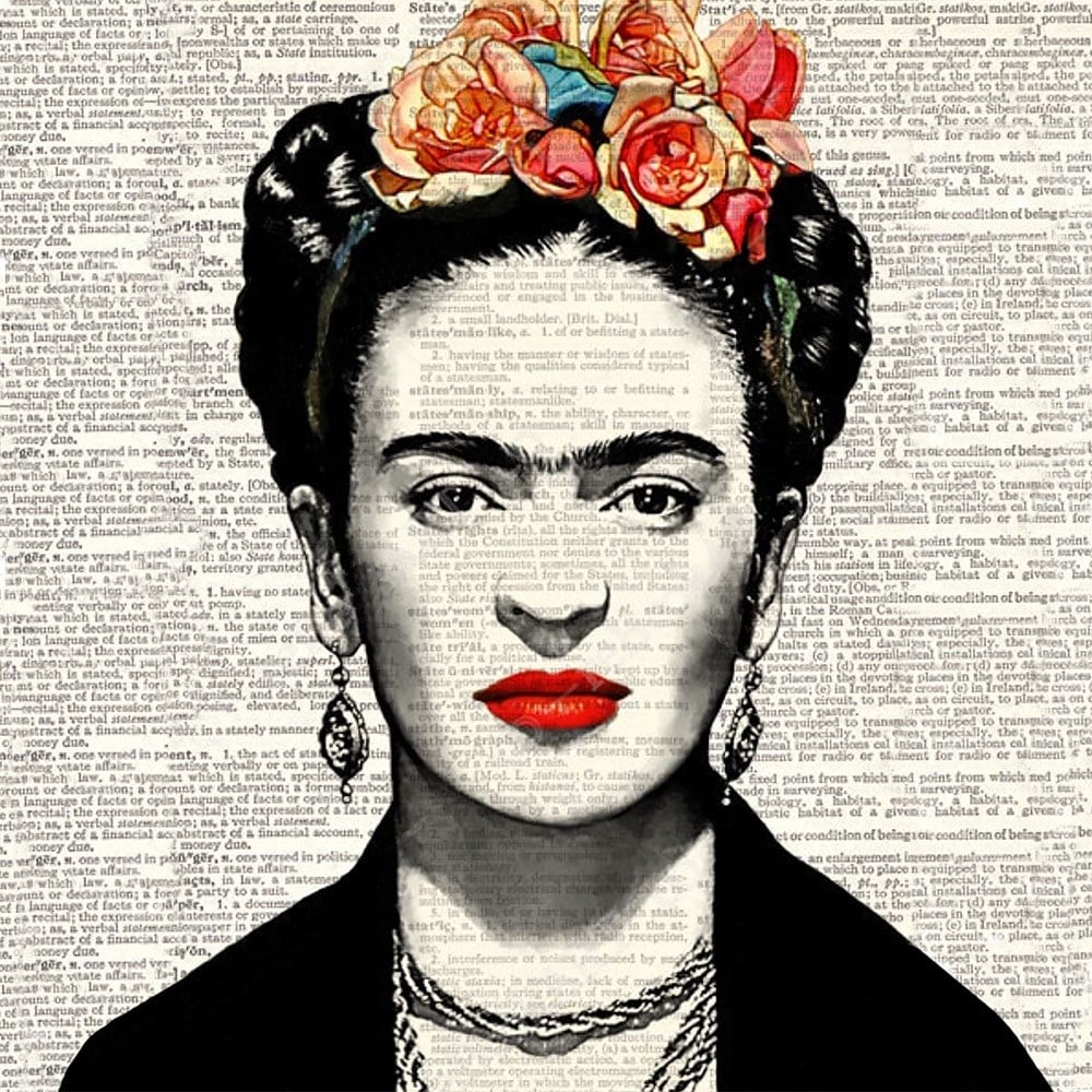 Frida Kahlo 45x45cm Pano Baskılı Kumaş
