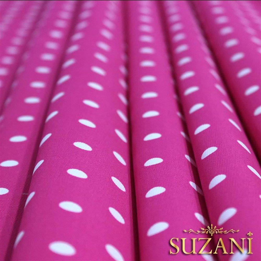 Fuşya Küçük Puanlı Kumaş