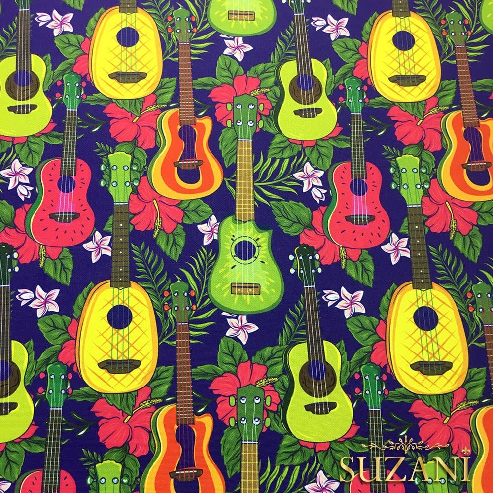 Gitar Desenli Kumaş