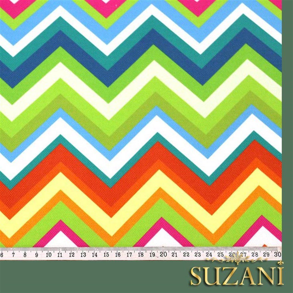 Gökkuşağı Zigzag Desenli Kumaş