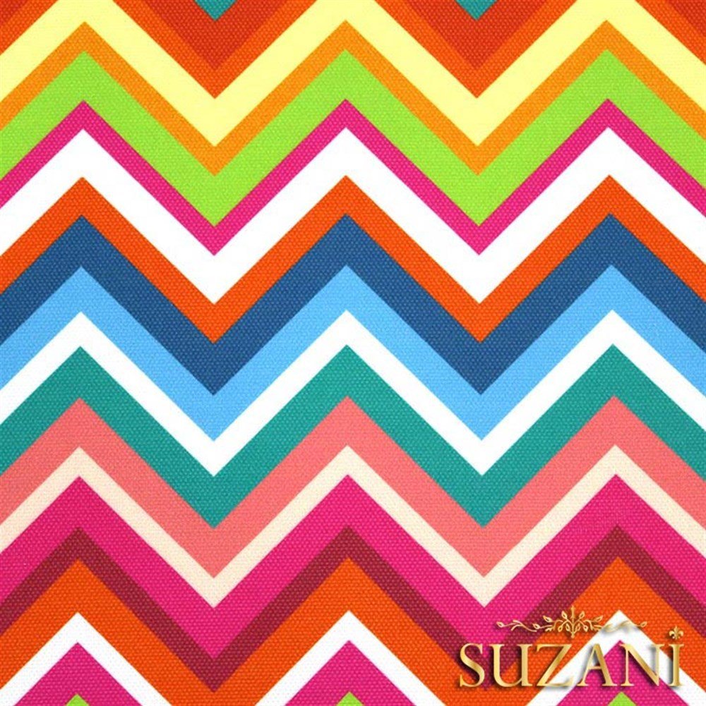 Gökkuşağı Zigzag Desenli Kumaş