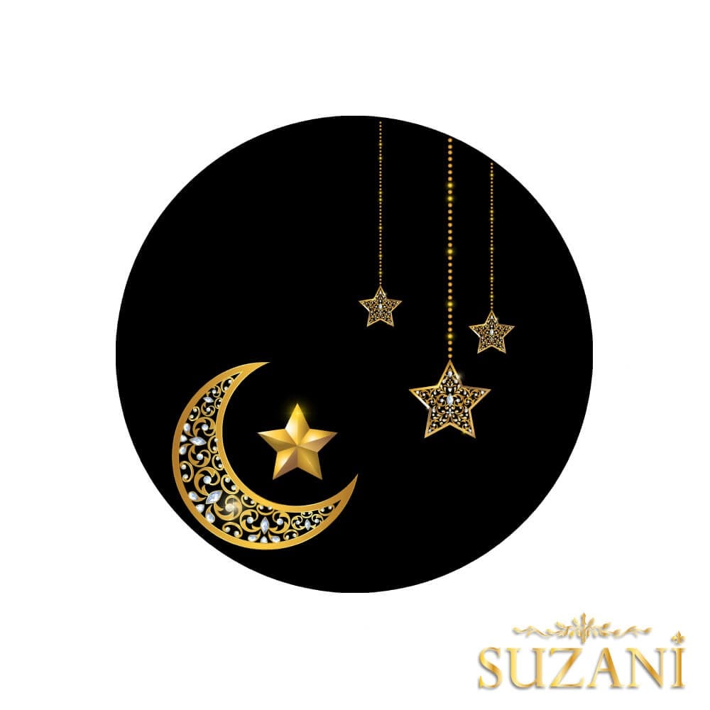 Gold Hilal Desenli Supla Kumaşı