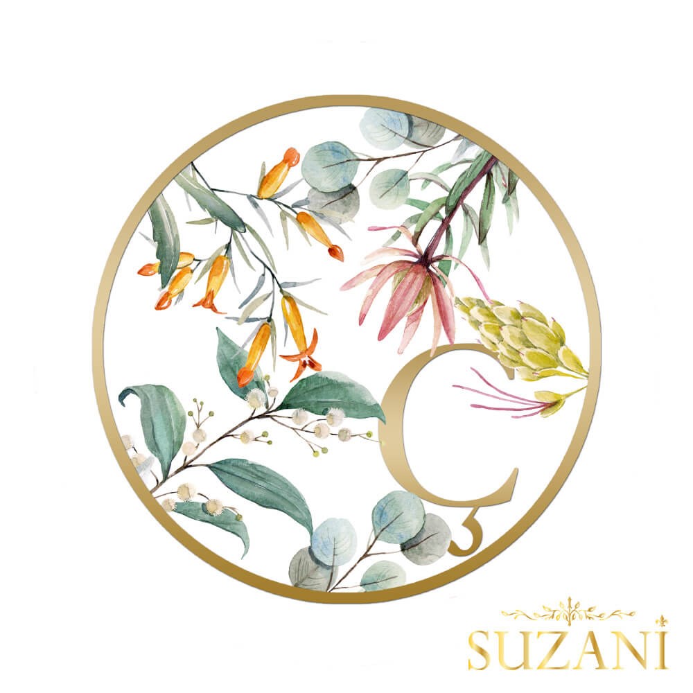 Gold Rengi Harfli Supla Kumaşı-Ç