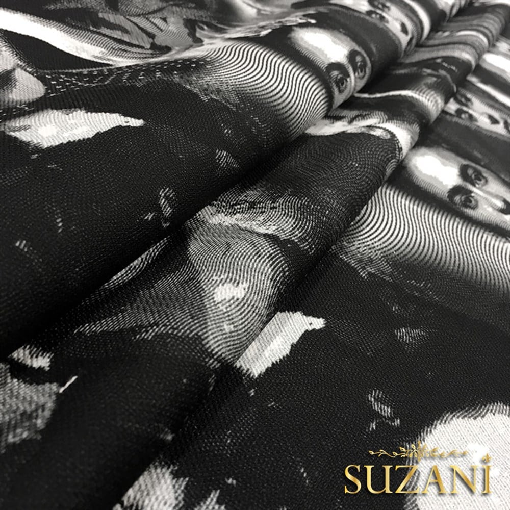 Gravür Efektli Frida Kahlo Kumaş