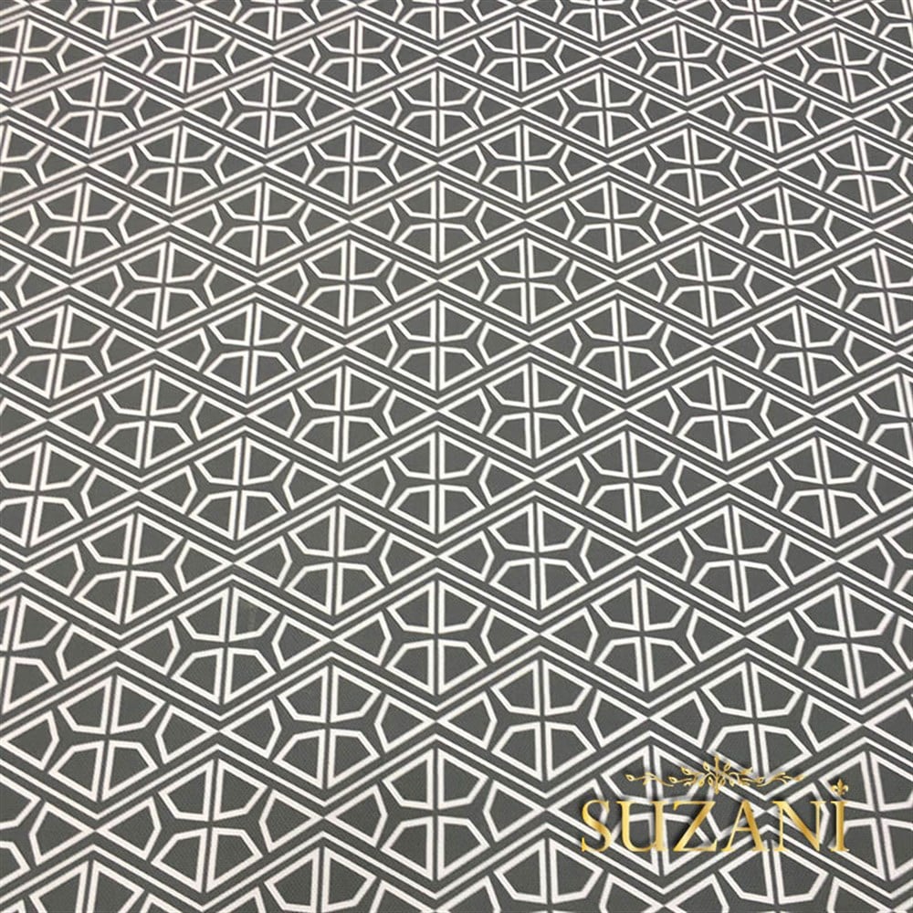 Gri Geometrik Kumaş