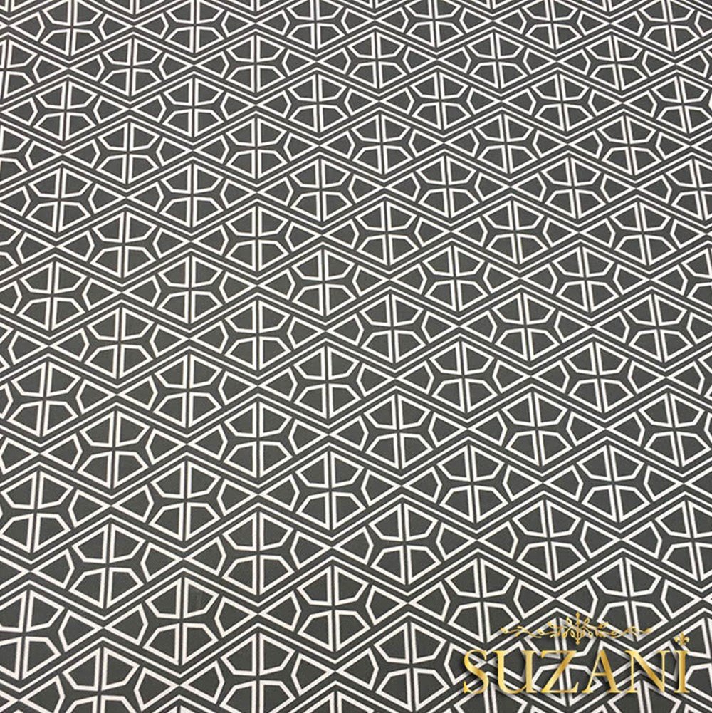 Gri Geometrik Kumaş