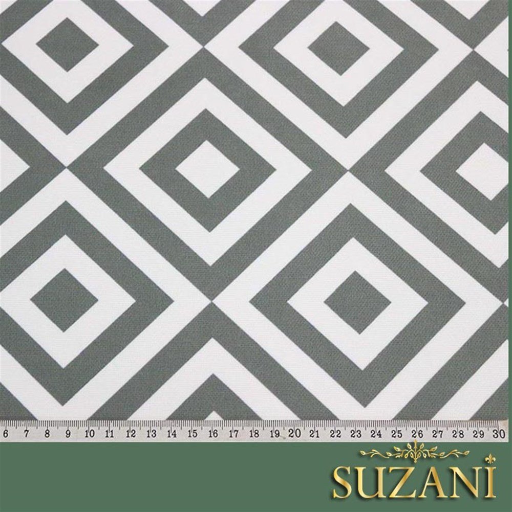 Gri İç içe Kareli Kumaş