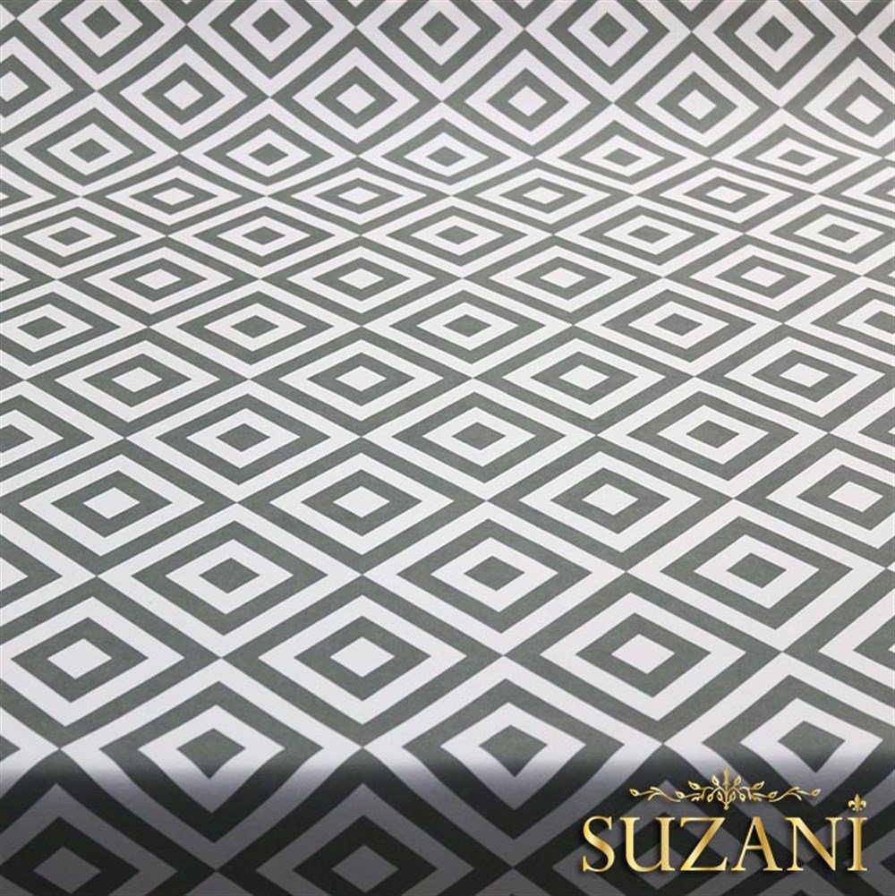 Gri İç içe Kareli Kumaş