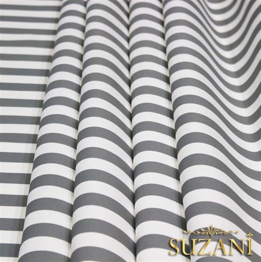 Gri İnce Çizgili Kumaş