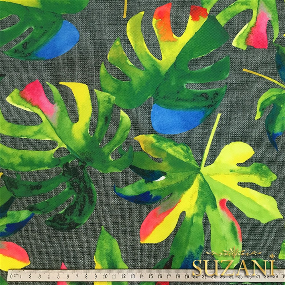 Gri Keten Deve Tabanı Desenli Kumaş