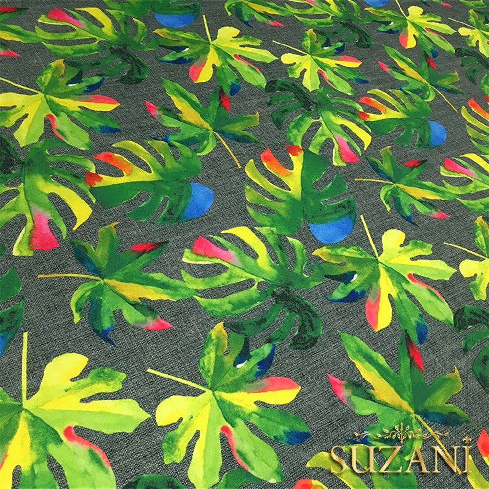 Gri Keten Deve Tabanı Desenli Kumaş