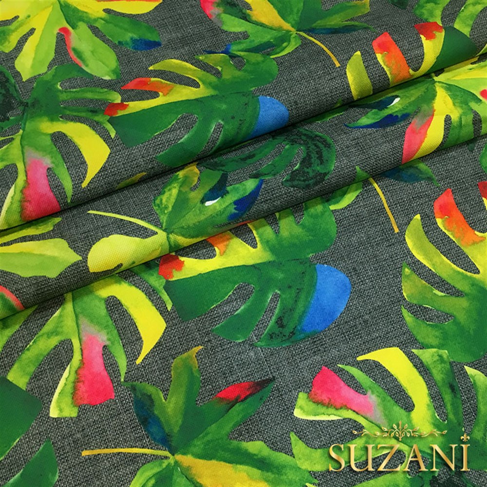 Gri Keten Deve Tabanı Desenli Kumaş