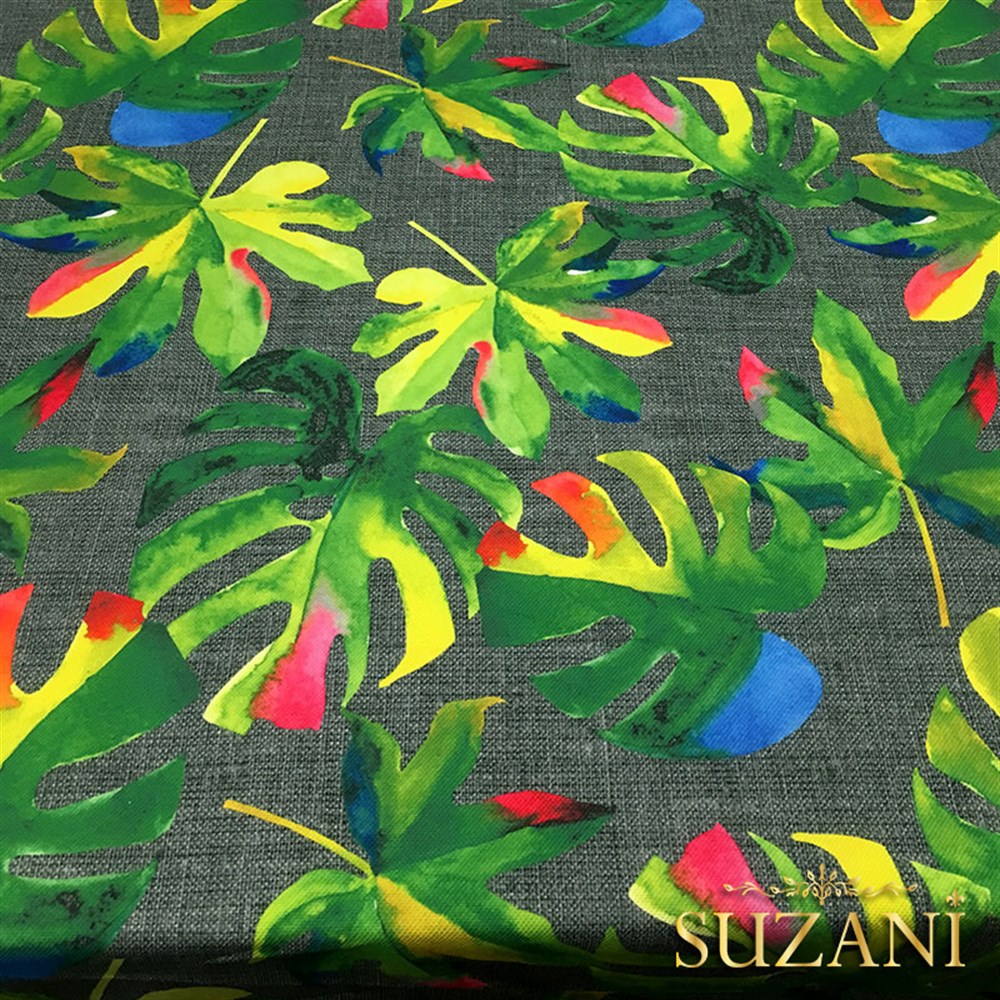 Gri Keten Deve Tabanı Desenli Kumaş