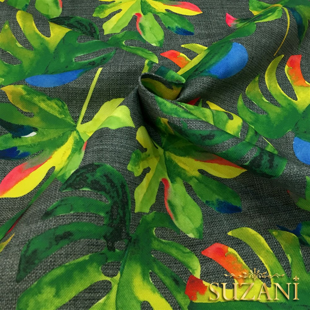 Gri Keten Deve Tabanı Desenli Kumaş