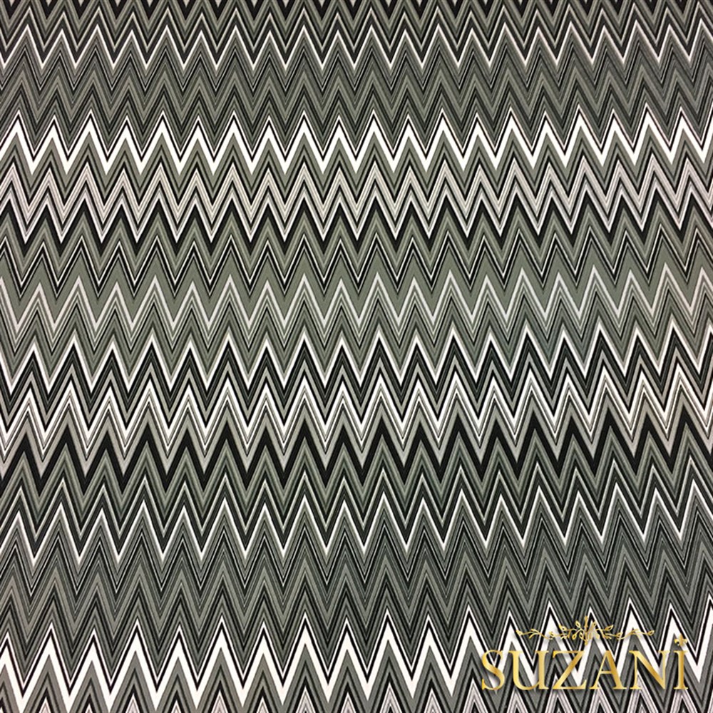 Gri Renk Gecisli Zigzag Kumaş