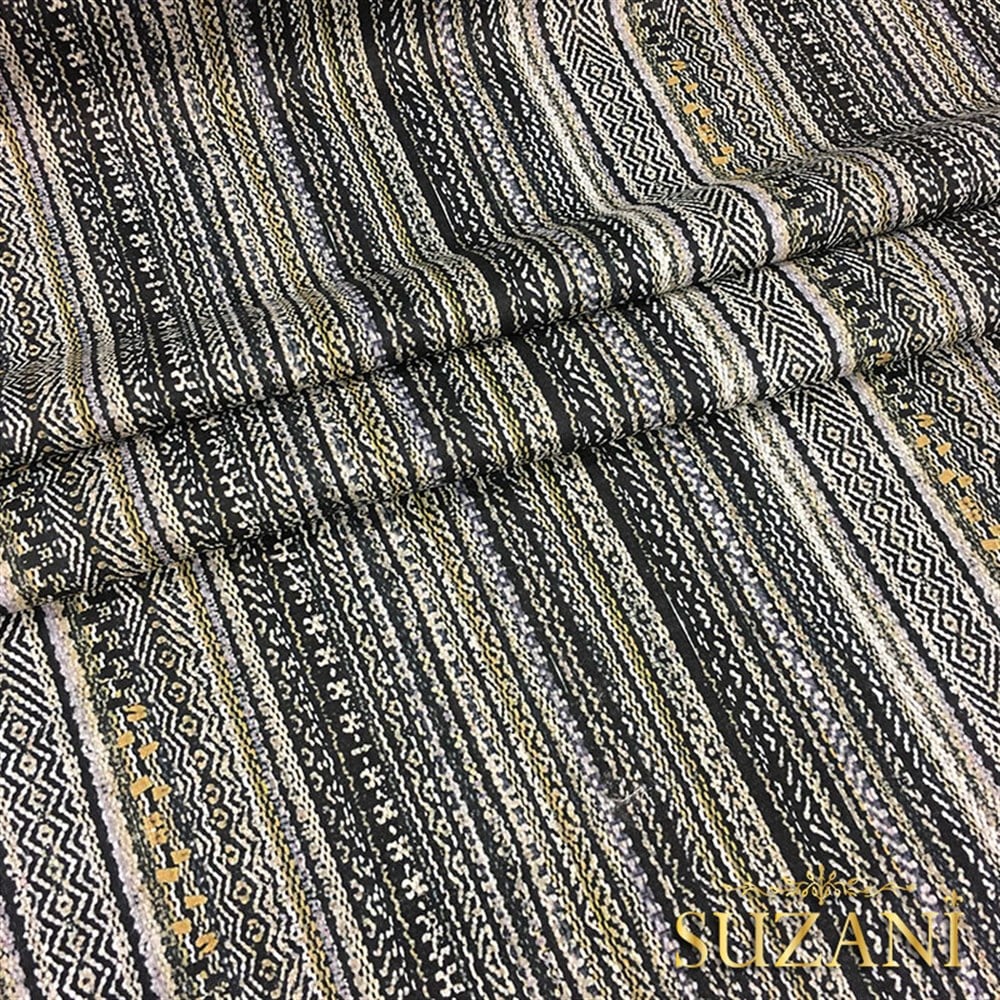 Gri Siyah Çizgili Döşemelik Kumaş