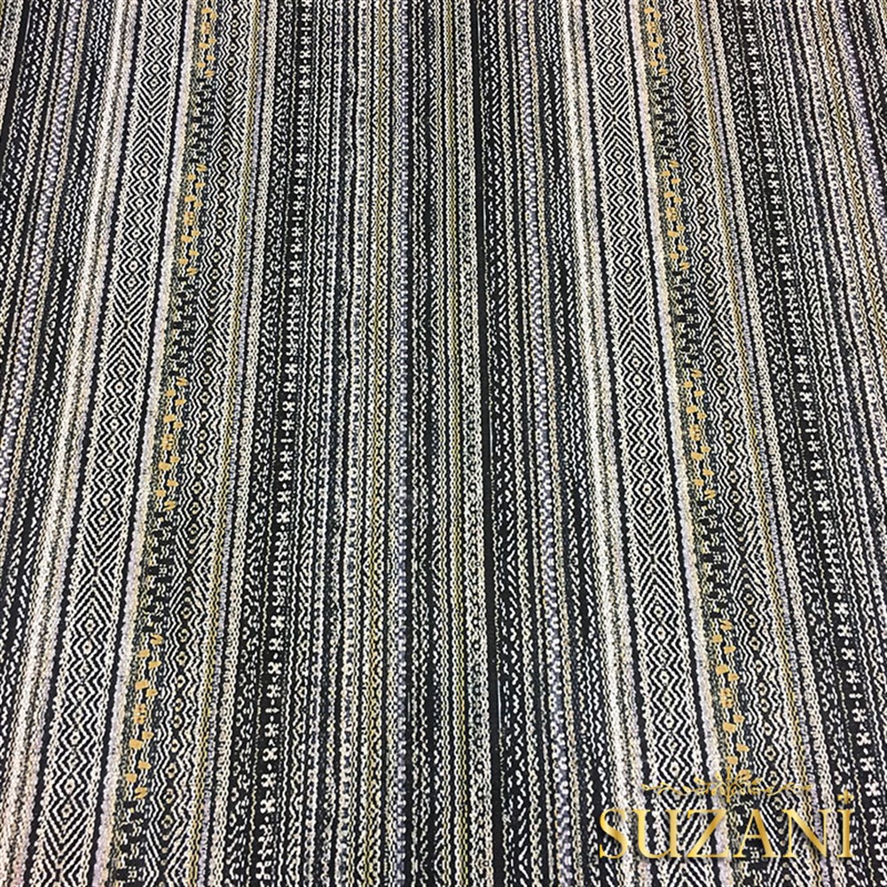 Gri Siyah Çizgili Döşemelik Kumaş