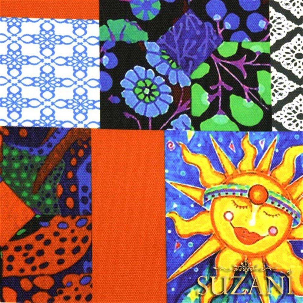 Güneşli Patchwork Desenli Kumaş
