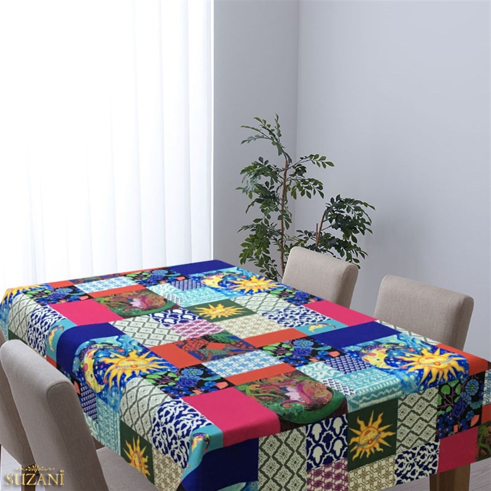 Güneşli Patchwork Masa Örtüsü