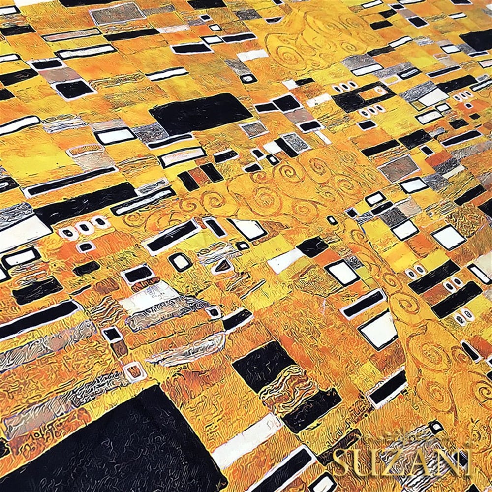 Gustav Klimt Geometrik Desen Kumaş